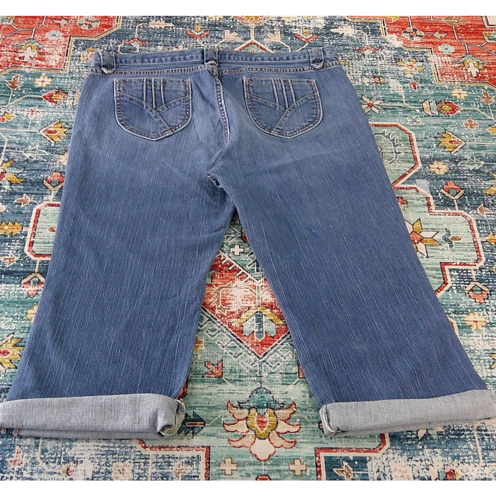 Gap Low Rise Cropped/Cuffed Blue Jeans Stretch-Women's 16
